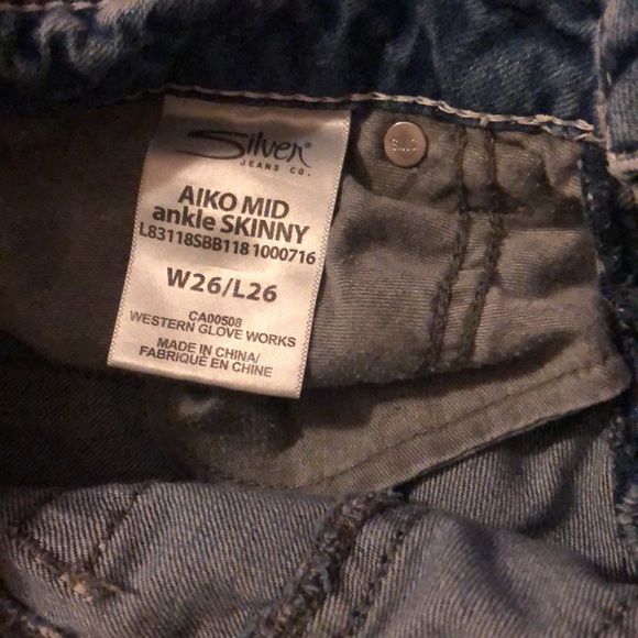 Women’s Silver Aiko Mid Ankle Skinny Jeans - Picture 7 of 7